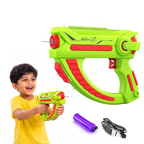 Image of Electric Water Gun for Kids | Automatic Water Blaster with USB Charging | High Pressure Summer Water Toy for Pool Beach Holi Outdoor Games | Spray Gun for Boys & Girls (Range- 26-32 Ft)