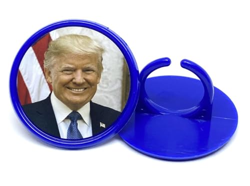Blue Fox Baking Trump Cupcake Toppers Party Supplies Favors Rings Cake and Doughnut Decorations - Package of 24 rings Black