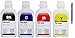 Produktbild Ink-Mate Kompatible Tintenflasche für HP, 1 x CN621AE 500 ml Schwarz, 1 x CN622AE 500 ml Cyan, 1 x CN623AE 500 ml Magenta, 1 x CN624AE 500 ml Gelb und Stift Schneider