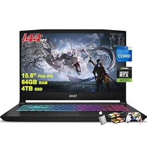 MSI Katana A15 Gaming Laptop 15.6″ FHD IPS 144Hz Intel 10-Core i7-13620H (Beats i9-12900H) 64GB RAM 4TB SSD GeForce RTX 4060 8GB RGB Backlit USB-C Nahimic Win11 w/ICP Accessory