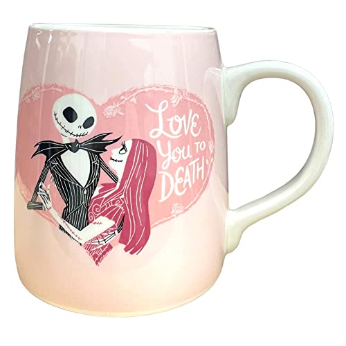 Caribou Living Taza de porcelana de San Valentín Jack Skellington & Sally Love You to Death, 600...