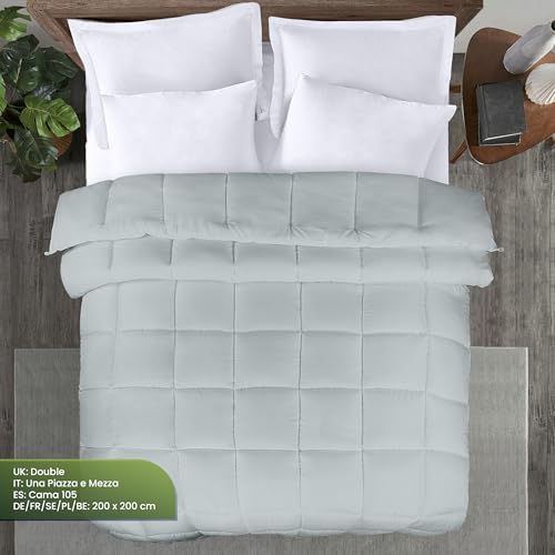 Image of Utopia Bedding Comforter Duvet Insert, Quilted Comforter with Corner Tabs, Box Stitched Down Alternative Comforters (Light Grey, Double)