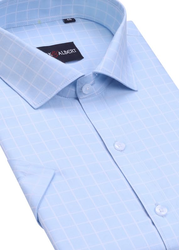 Image of MARK & ALBERT Mens Half Sleeves Checkered Regular Shirt