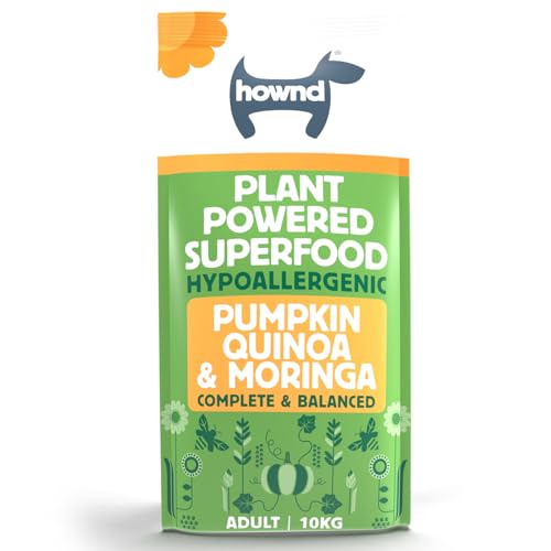 HOWND Vegan Dog Food - Plant Powered Superfood Hypoallergenic Dry Dog Food - Pumpkin & Quinoa Adult - 10KG