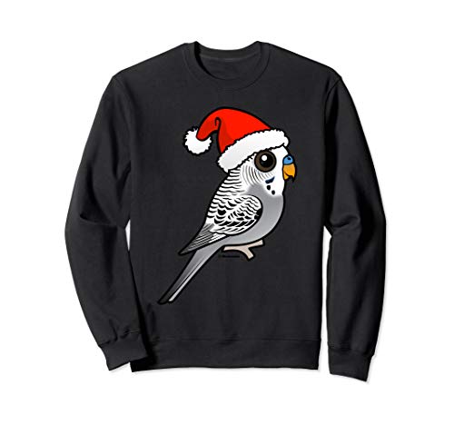 Cute Cartoon Grey Budgie Santa Claus Christmas Gift Idea Sweatshirt
