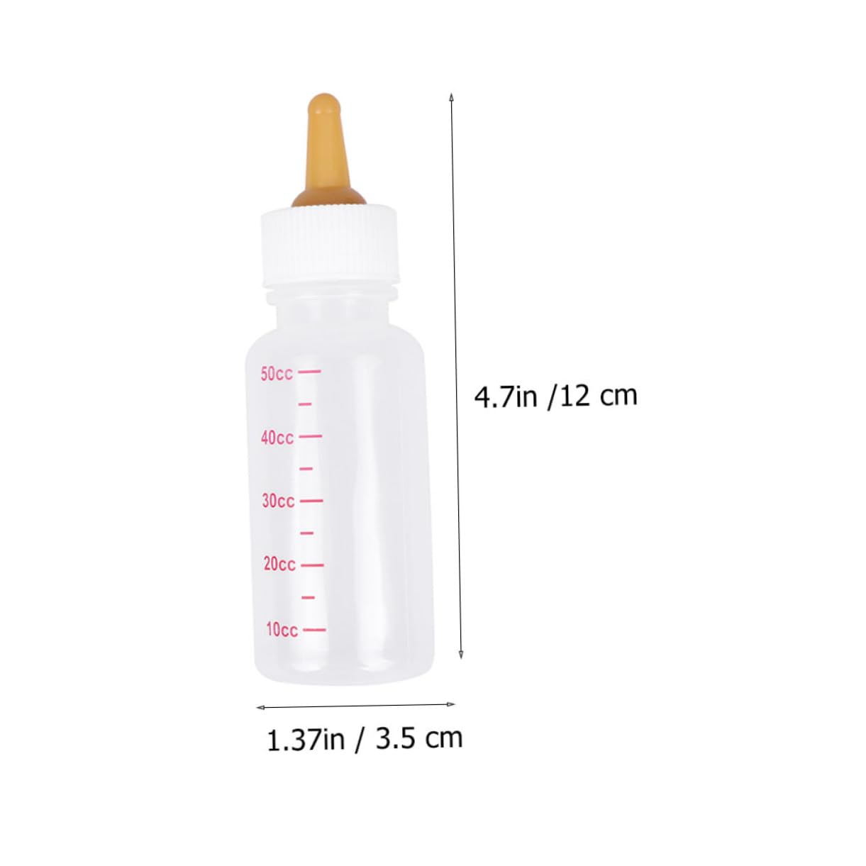 Happyyami Pet Feeding Bottle Set 1 Set Cat Milk Bottle Kit for Kitten Puppy Scale Silicone Material