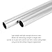Aluminum Round Tube for Industrial Robot Components - 6061 Aluminum Alloy Tubing - 220 mm x 15.7 mm x 14.3 mm - High Strength Mechanical Hardware - 2 Pieces