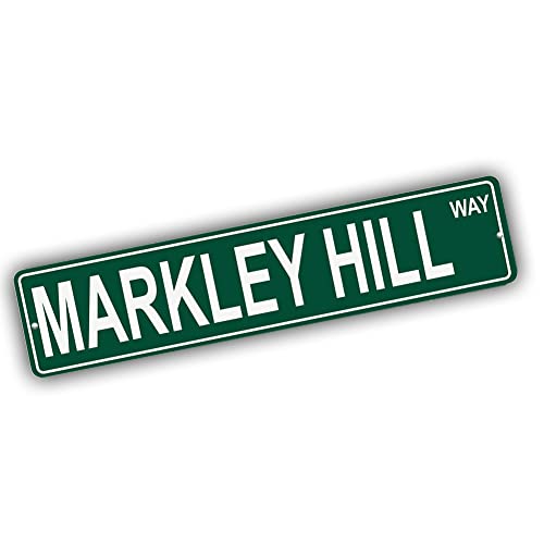 Brotherhood Aluminum Street Sign for Markley Hill - Wyoming Man Cave Decor