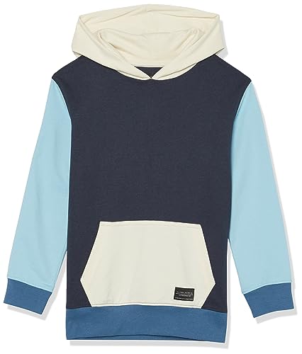 Silver Jeans Co. Boys Color Block Long Sleeve Popover Hoodie, Navy, S -  SBS235913