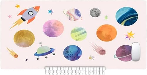 Miniatura 5 de Alfombrilla de escritorio de fórmulas químicas, alfombrilla de mouse de laboratorio químico, accesorios de escritorio de 35 x 15.6 x 0.12 pulgadas.