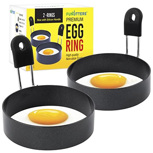 Comparison: Best Egg Ring Mold 6 FUNUTTERS Egg Rings, 3.5'', Nonstick, Professional and Large, Stainless Steel Omelet/Egg Rings For Frying Eggs and Egg Mcmuffins, Egg Mold For Breakfast, Mini Pancakes, and Fried Eggs