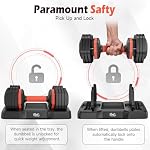 UKEEP Ensemble de sonnettes réglables, 5LB à 25LB Des embrouillements, 15LB à 55LB, Poignée antidérapante pour gymnastique domestique