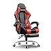 GTPLAYER #1USA Ergonomic Gaming Chair with USB Massage Cushion, Footrest & Armrests – PU Leather Computer Video Game Desk Chair with Adjustable Lumbar Support & Headrest (GCC, Red)