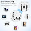 Wantek Single Ear Wired Headset with Noise Cancelling Mic - 3-in-1 (3.5mm/Type-C/USB) - Lightweight for Office, Call Center, Business Chat, Laptop & Phone #4