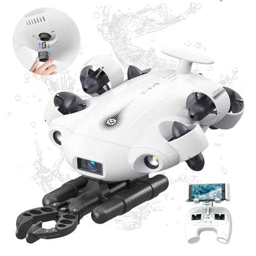 【2025 New】FIFISH V-EVO 4K60FPS Underwater Drone with Robotic Arm, with Removable SD Card, QYSEA...