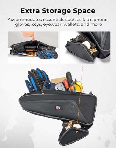 KEMIMOTO Bolsas para porta 1680D bolsa de armazenamento com joelheiras de 70 mm compatível com Polar