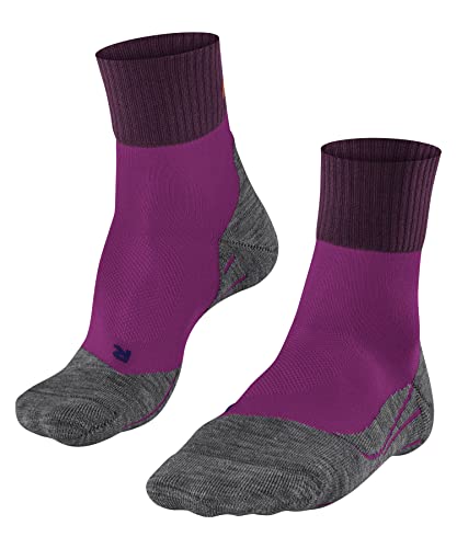 FALKE Women Standard TK2 Short Cool Comfort Trekking Socks, Pink (Radiant Orchid 8692), 6.5-7.5