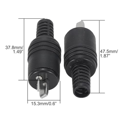 Zbssny 10 Stk Stecker 2 Polig DIN-Lautsprecherstecker mit Schraubklemmen, Lautsprecher Stecker Männlicher HiFi-Lautsprecherkabelanschluss, kein Löten
