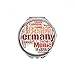 Germany City Name Map Style Pattern Hand Compact Mirror Round Portable Pocket Glass