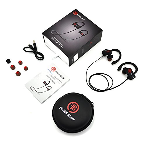 Fusion Beats Bluetooth Headphones/Best, Noise Cancelling Wireless Sports Earphones/Sweatproof Earbuds For Gym Running/Up To 8 Hours Of Working Time/Built-In Mic Headsets/Earbuds #TOP6