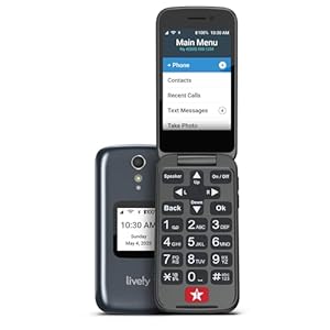 Lively Jitterbug Flip2 – Flip Cell Phone for Seniors – Not Compatible with Other Wireless Carriers – Must Be Activated Phone Plan – Graphite Flip Phone