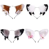 🔅 【Bonita diadema con orejas de gato】-una bonita decoración para hacer que las niñas sean más hermosas y atractivas, hay 4 colores de diademas decorativas, uno para cada color, 4 en total, que pueden satisfacer sus diferentes necesidades.