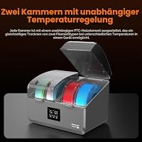 Creality Filament Trockner, 4-Spulen Space Pi X4 3D-Drucker Filament Aufbewahrungsbox, Twei Unabhängige Heizkammern, Schnelles Aufheizen auf bis zu 85 °C, Aktive Entfeuchtung, für PLA,PETG,ABS,TPU,usw – Ansicht 2