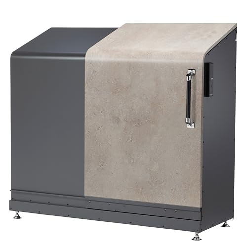 多機能ボックス スライドダスポン ハイスリム スタンダードモデル 600L ワンタッチ棚付き (黒ZAM®仕様) (ペルラートベージュ)
