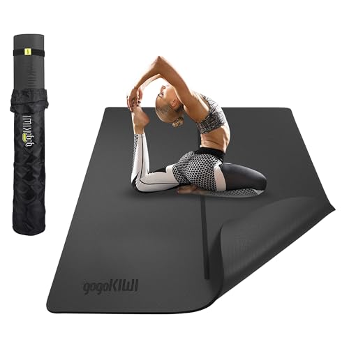 Gogokiwi Large Yoga Mat (6x4) Extra Wide Workout Mat for Home Non Slip Fitness & Exercise Mat for Home Gym Yoga Pilates Stretching and Floor