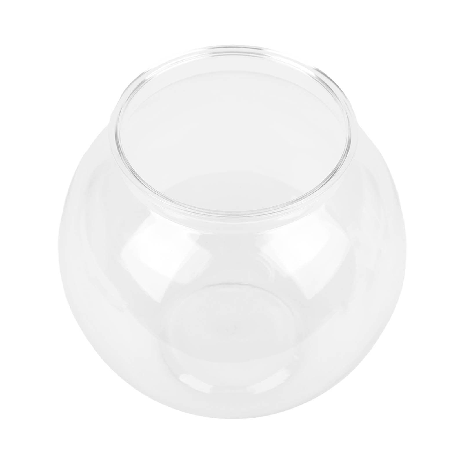 Acouto Robustes, Rundes Fischglas aus Kunststoff, Bruchfest, Vielseitig Einsetzbar, Kleines Rundes Aquarium für Schreibtisch, Bücherregal, Dekorationen, L, Robust und Langlebig, aus
