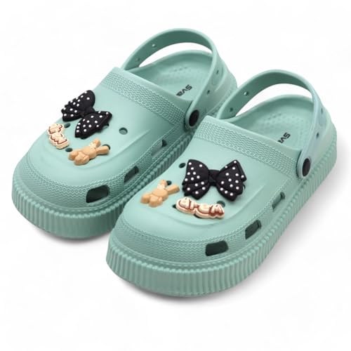 Image of SVAAR Fashionable Comfortable Lightweight Platform Heels Clogs for Women's | Cushioned Footwear | Lightweight Slip-ons | Waterproof Sandals for Women