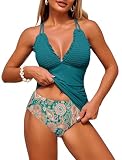 ZAFUL Womens Tankini Bathing Suits Two Piece Swimsuit Sexy Push Up Tankinis