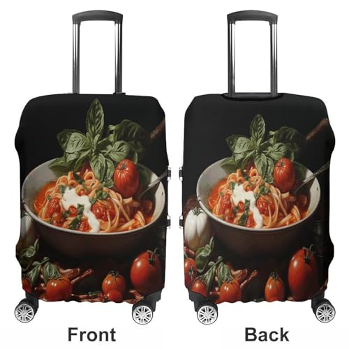 Italian Pasta Pictures Travel Luggage Cover Washable Anti-scratch Suitcase Protector Dustproof Protective Cover Case for Wheeled Luggage Fits 19-32 Inch Luggage3