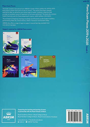 Piano Exam Pieces 2019 & 2020, ABRSM Grade 4, with CD: Selected from the 2019 & 2020 syllabus (ABRSM Exam Pieces)