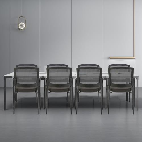 Clatina ALBA-BK Office Reception Guest Chair Mesh Back Stacking thumb #1