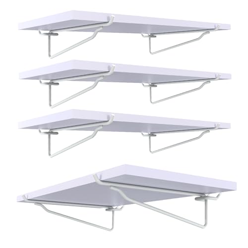 BFPeaky White Pegboard Shelf Set, 4 pcs Versatile Peg Board