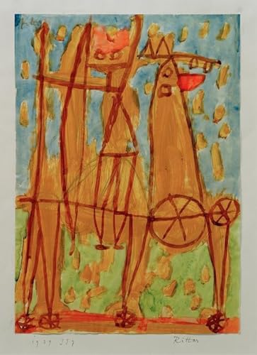 Décoration de Bureau Inspirante : Toile Paul Klee Chevalier 60x90cm Affiche Mur