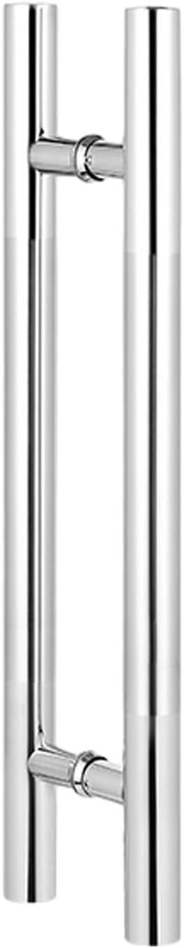 Commercial Push Pull Glass Door Handles, Door Pull Handle for Barn Door, Modern Double Sided Door Grab, on Interior/Exterior Front Door(Color:Silver,Size:120X90cm/47.2" X