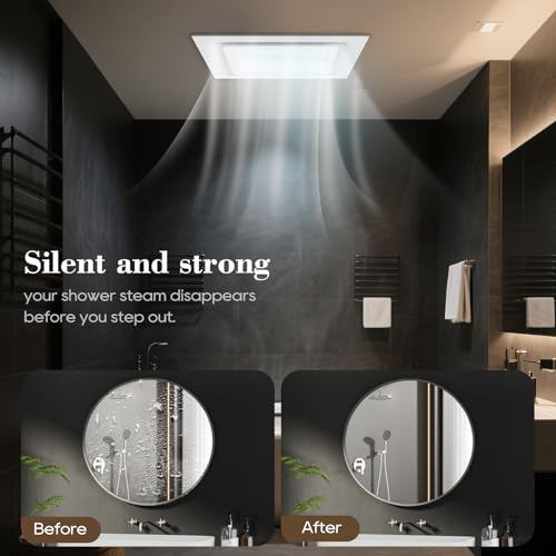 Image of Ultra Quiet Bathroom Exhaust Fan with Light, 120 CFM, 1.0 Sones