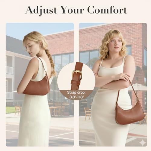 Image of Missnine Purses for Women, Shoulder Bag Small Handbags Vegan Leather Underarm Bags Trendy Hobo Cute Clutch Purse