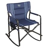 Timber Ridge Acacia Portable Easy Foldable Rocking Director's Camping Chair, Blue, 17.9' w x 14.6' d...