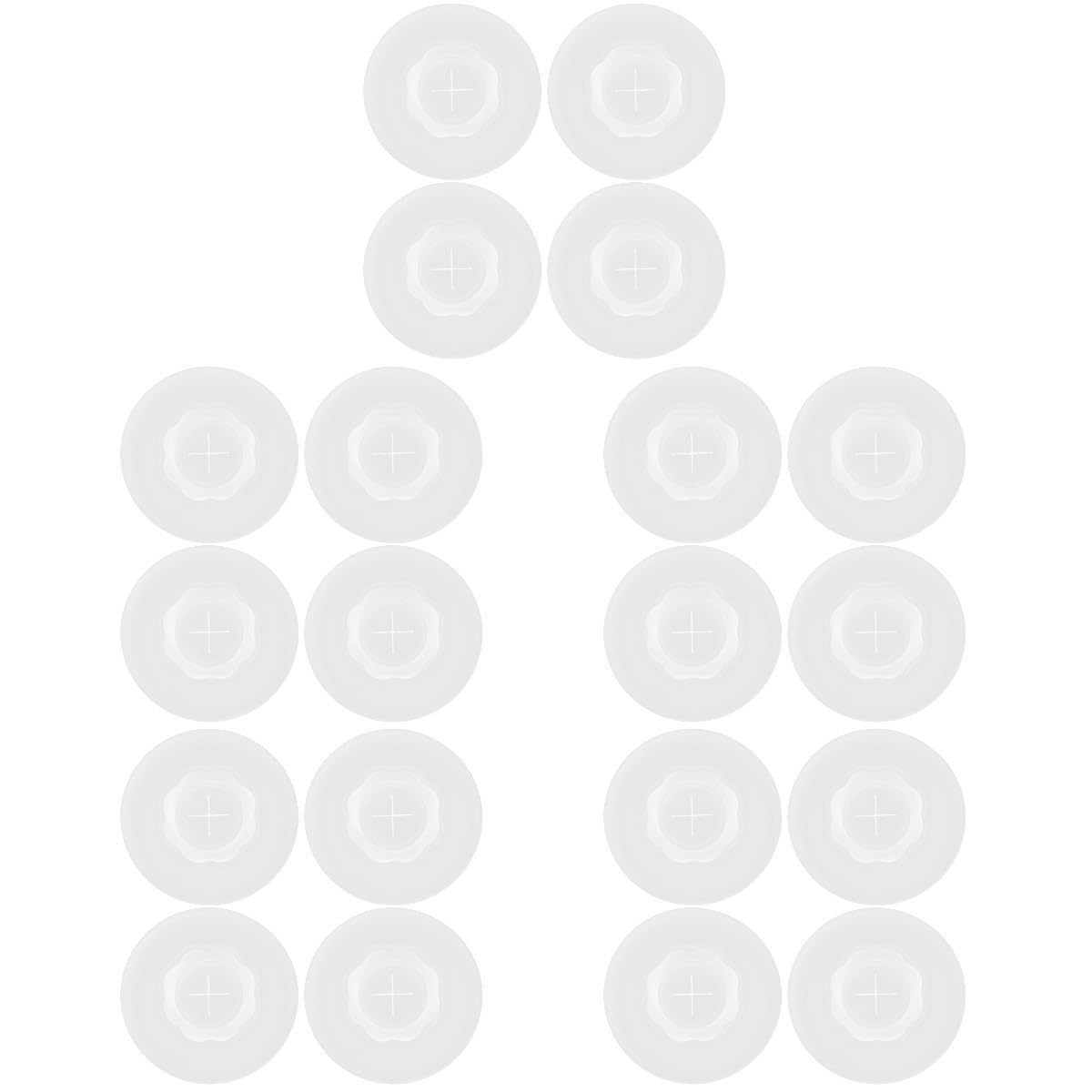 DECHOUS 20pièces Couvercles Silicone Réutilisables Pour Tasses De Couvercles Avec Trou Pour Paille Protection Anti-poussière Compatible Avec Différents Verres Et Tasses Silicone De