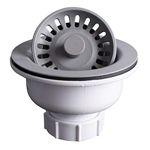 Karran QBSGR 3-1/2 in. Kitchen Sink Basket Strainer in Grey