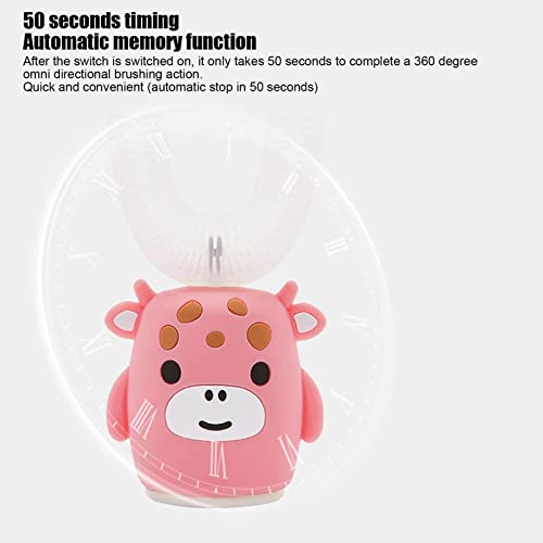 Topyond U-förmige Zahnbürste Für Kinder, Rosa Cartoon-elektrische Zahnbürste, 360-Grad-Tooth Rush-Zahnreinigungsmaschine Für Den Ganzen Mund(Child) – Bild 8