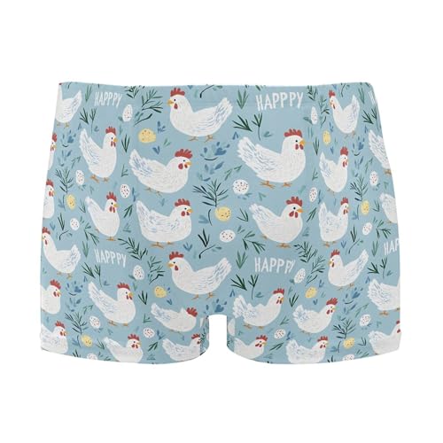 Cute Cock Rooster Mens Swim Trunk Swimwear Bathing Suit Swim Brief Square Leg Board Short S B0404064