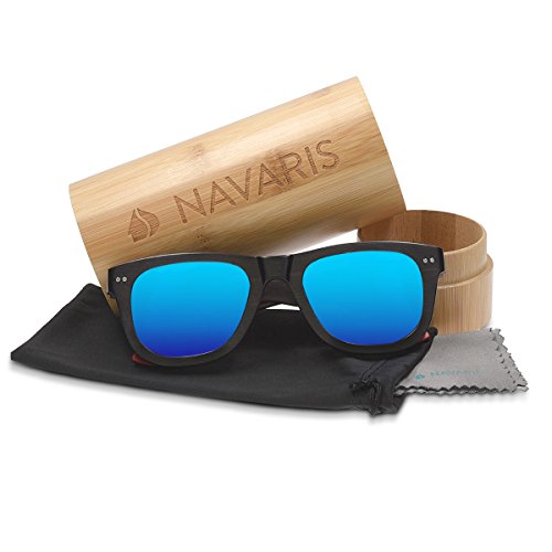 Navaris occhiali da sole in legno UV400 - occhiali...