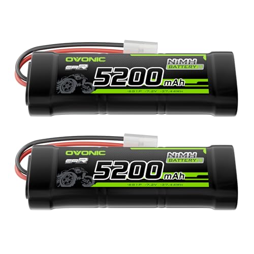 OVONIC 7.2V NiMH Battery 5200mAh 6 Cell RC Battery with TMY Connector