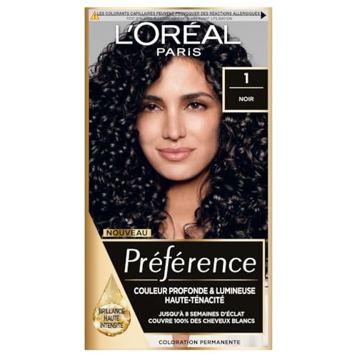 Coloration Préférence L'Oréal Napoli 1.0 teinture cheveux noir permanent