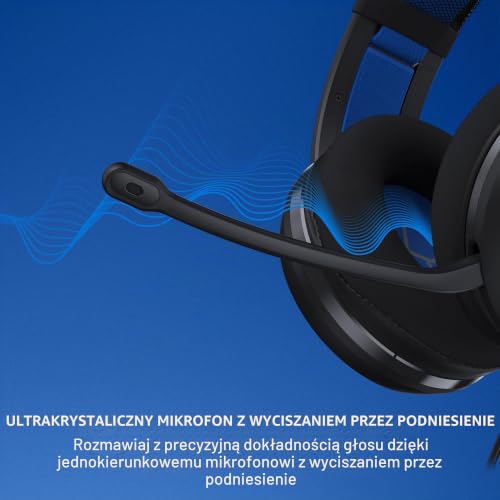 Turtle Beach Atlas 200 Oficjalnie licencjonowane czarne przewodowe słuchawki do gier na PlayStation - 50 mm Nanoclear Driver, mikrofon flip-to-mute, podkładka z pianki pamięci, ruchomy pałąk