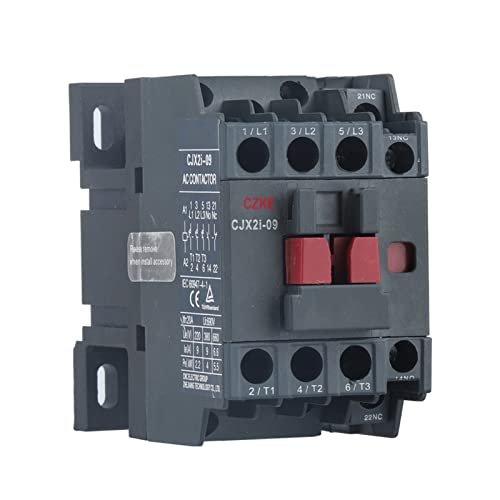 Contacteur ca 3P triphasé KLVN CJX2i 220V 12A rail Din 1NC 1NO